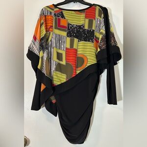 Joseph Ribkoff Black and White Abstract Dress